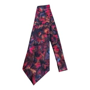 VTG Hardy Amies London Bold Floral Abstract Tie EUC